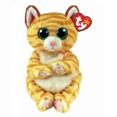 Мягкая игрушка TY Beanie Bellies Полосатый рыжий кот Mango 15 см., 40550