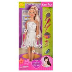 Кукла Defa Lucy В салоне красоты в белом платье 29 см