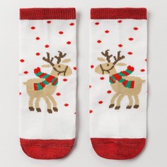 Носки детские Новогодний олень, цвет белый, размер 20-22 Happy Frensis