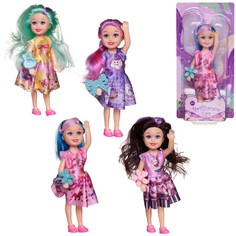 Кукла ABtoys Brilliance Fair 13 см с питомцем-котенком 4 вида