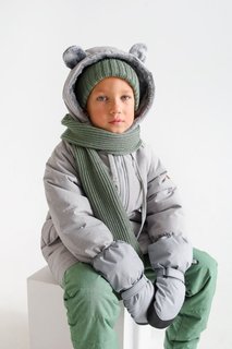 Куртка детская Minidino М018, серебро, 104