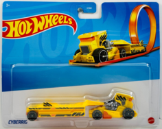 Машинка грузовик-трейлер Hot Wheels Cyberrig BFM60-HMG01