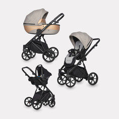 Детская коляска NANO PRO 3 в 1 Riko 04 Camel золотисто-бежевый