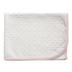 Плед-одеяло стеганное "Сердечки", трикотажное, 100х118 см, розовый Baby Nice
