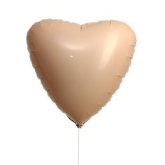 Шар фольгированный 19" «Сердце», истик крем (5 шт) Agura
