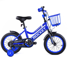 Велосипед детский двухколесный Rocket, 90-115см, колеса 12" 101, синий