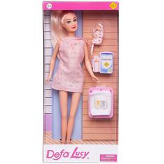 Игровой набор Кукла Defa Lucy Молодая мама в платье без рукавов, малыш, 29 см