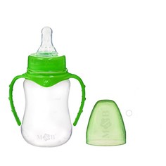Бутылочка для кормления детская приталенная, с ручками, 150 мл, от 0 мес., цвет МИКС Mum&Baby