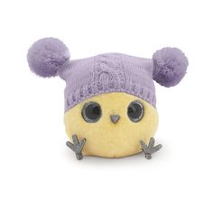 Мягкая игрушка Orange Toys КТОтик в шапке с двумя помпонами 13 см Желтый