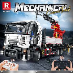 Конструктор Reobrix 22011 Механический автокран, 2328 дет