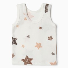 Майка бельевая детская bloom star, бежевый Зездочки, 86