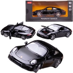 Машина металлическая 1:24 Porsche 911, цвет черный, двери и капот открываются Rastar