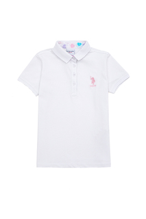 Поло детское US Polo Assn G084SZ0110TP01-IY022, белый, 104