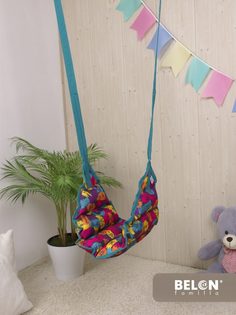 Мягкие подвесные качели Belon familia Листик, принт Хиппи