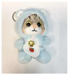 Мягкая игрушка-брелок Original Toys Кот в костюме Лягушенка, плюшевый, голубой, 12 см