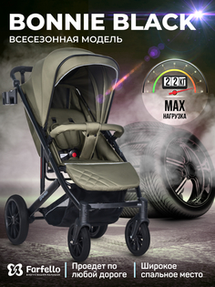 Коляска детская прогулочная Farfello Bonnie black, BB1, цвет свежая зелень