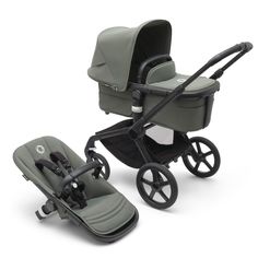 Детская коляска 2 в 1 Bugaboo Fox5 Black, Forest Green complete, 0+