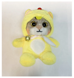 Мягкая игрушка-брелок Original Toys Кот в костюме Цыпленка, плюшевый, желтый, 12 см