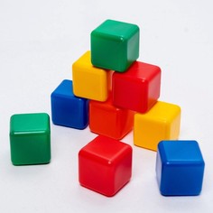 Набор цветных кубиков, 9 штук, 4x4 см (2 шт) No Brand