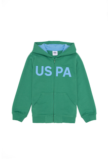 Толстовка детская US Polo Assn G083SZ0820AMATAFIY023, зеленый, 116