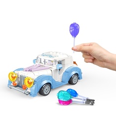 Конструктор JAKI Машина девочки с шарами, с фигуркой, 283 дет JK8308