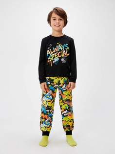 Пижама детская Acoola 20134280004, черный, 110