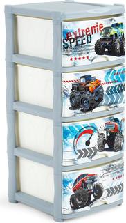 Детский комод Lalababy Play with me Super Truck 4 ящика 41,5*55*94,5 см