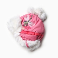 Шапка детская Olle Стрекоза, ярко-розовый, 48-50