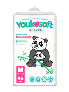 Подгузники - трусики Ультратонкие Youkosoft размер M (6-11кг)