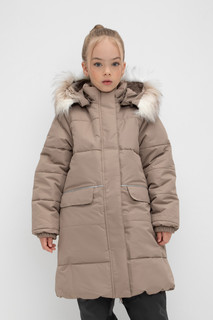 Пальто детское CROCKID 2G LJKT 043.3_b, пыльный коричневый, 140