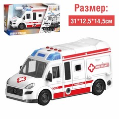 Конструктор винтовой Скорая помощь, свет, звук, инерция, 50 дет No Brand