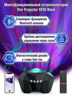 Детский ночник Проектор звездного неба Северное сияние No Brand