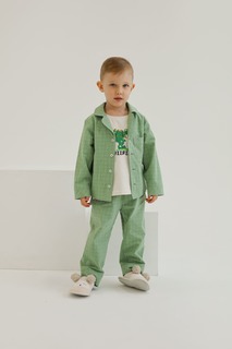 Пижама детская Minidino ТЕКС-КМПЛ-003, зеленый чай, 152