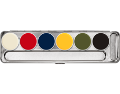 Спец. грим для изд. из латекса палитра/ RMG (Rubber Mask Grease) Palette 6 цв. (Цв: A) Kryolan
