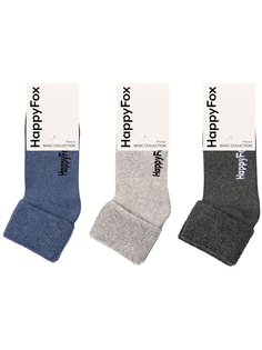 Носки детские HappyFox HFET10001NB, антрацит, серый, джинс, 34
