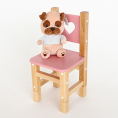 Растущий детский стульчик Simba FOREST Pink из березы натуральное дерево