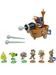 Фигурки со стрельбой Растения Против Зомби Пиратский корабль Plants vs Zombies Star Friend