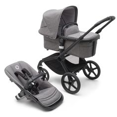 Детская коляска 2 в 1 Bugaboo Fox5 Black, Grey Melange complete, 0+