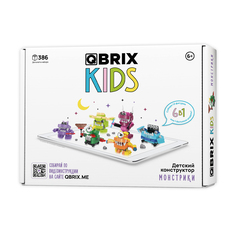 Конструктор QBRIX KIDS Монстрики (коллекционный набор 6 в 1), 386 деталей