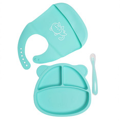 Комплект детской посуды Baby Nice, 3 предмета, мятный