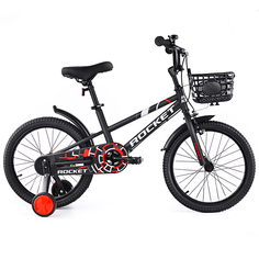 Велосипед детский двухколесный Rocket, рост 115-130 см, колеса 18, черный