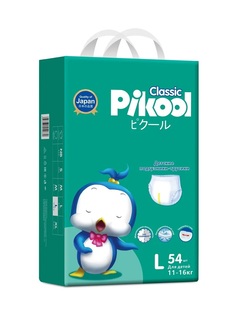 Подгузники-трусики детские Pikool Classic, размер L, 11-16 кг, 54 шт.