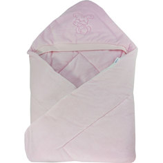 Конверт-одеяло Папитто велюр с вышивкой Розовый 2157