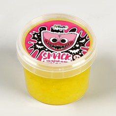 Слайм «Стекло», Smaсk с шариками, жёлтый, 90 г No Brand