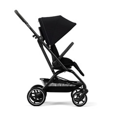 Коляска прогулочная Cybex Eezy S+ 2 рама Black, Moon Black с бампером