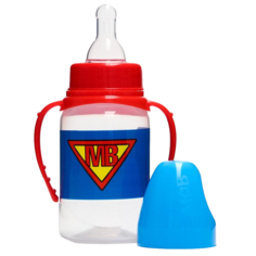 Бутылочка для кормления Super baby, 150 мл цилиндр, с ручками Mum&Baby