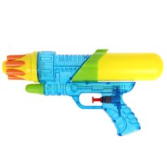Водный пистолет Bondibon "Наше Лето", РАС18,3х30х5 см, прозрач. жёлтый с синим, арт.3304.