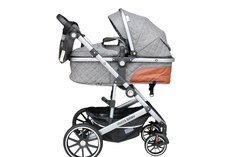 Детская коляска-трансформер 2в1 Ining Baby KJ242, серая 0+
