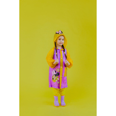 Дождевик детский Disney, фиолетовый, желтый, 104
