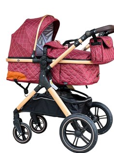 Детская коляска-трансформер 2 в 1 Ining Baby X1, красная, 0+